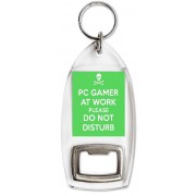 PC Gamer at Work Please Do Not Disturb - Bottle Opener Keyring