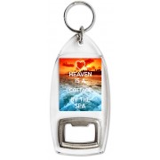 Heaven is a Cottage by the Sea - Bottle Opener Keyring