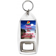 Keep Calm and Love the Seychelles - Bottle Opener Keyring