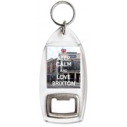 Keep Calm and Love Brixton - Bottle Opener Keyring
