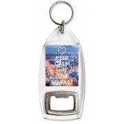 Keep Calm and Love Belfast - Bottle Opener Keyring