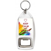 Keep Calm and Love an Artist - Bottle Opener Keyring