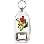I Love (heart) Dad - Bottle Opener Keyring