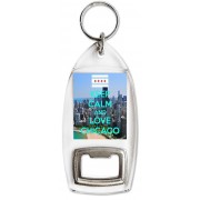 Keep Calm and Love Chicago - Bottle Opener Keyring