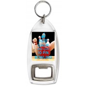 Keep Calm and Love 10 pin Bowling - Bottle Opener Keyring
