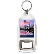 Keep Calm and Love Philadelphia - Bottle Opener Keyring