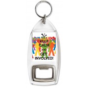 Keep Calm and Get Involved! - Bottle Opener Keyring