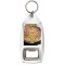 Keep Calm and Love Rhubarb Pie - Bottle Opener Keyring