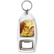 Keep Calm and Love Rhubarb Crumble - Bottle Opener Keyring