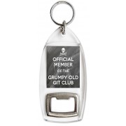 Official Member of the Grumpy Old Git Club - Bottle Opener Keyring