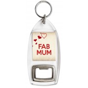 Fab Mum - Bottle Opener Keyring