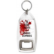 Stay Alive and Avoid Zombies - Bottle Opener Keyring