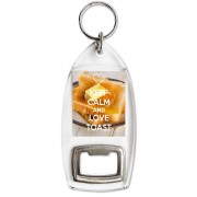 Keep Calm and Love Toast - Bottle Opener Keyring