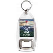 Keep Calm and Love Dover - Bottle Opener Keyring