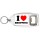 I Love (heart) Shopping - Bottle Opener Keyring