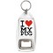 I love (heart) My Pug - Bottle Opener Keyring