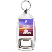 Education is Important but Music is Importanter - Bottle Opener Keyring