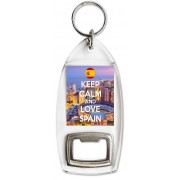 Keep Calm and Love Spain - Bottle Opener Keyring