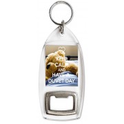 Keep Calm and Have a Duvet Day - Bottle Opener Keyring