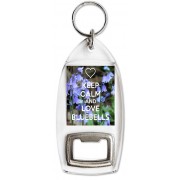 Keep Calm and Love Bluebells - Bottle Opener Keyring