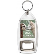 Keep Calm and Love Alpacas - Bottle Opener Keyring