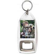 Keep Calm and Love Monkeys - Bottle Opener Keyring