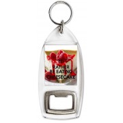 I'd Rather be Eating Cheesecake - Bottle Opener Keyring