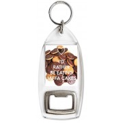 I'd Rather be Eating Jaffa Cakes - Bottle Opener Keyring