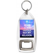 Jesus is My Saviour Not my Religion - Bottle Opener Keyring