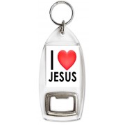 I Love (heart) Jesus - Bottle Opener Keyring