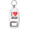 I Love (heart) Jesus - Bottle Opener Keyring