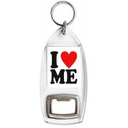 I Love (heart) Me - Bottle Opener Keyring