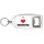 I Love (heart) Volunteering - Bottle Opener Keyring