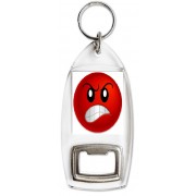 Angry Smiley - Bottle Opener Keyring
