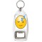 Sleepy Smiley - Bottle Opener Keyring