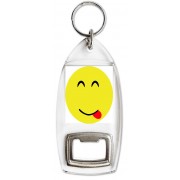Tongue Out Smiley - Bottle Opener Keyring