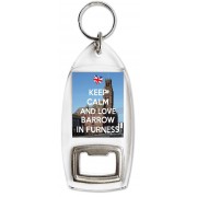 Keep Calm and Love Barrow in Furness - Bottle Opener Keyring