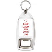 Keep Calm and Love Uni - Bottle Opener Keyring