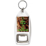Keep Calm and Eat Chocolate - Bottle Opener Keyring