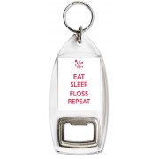 Eat Sleep Floss Repeat - Bottle Opener Keyring