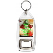 Keep Calm and Love Cream Teas - Bottle Opener Keyring