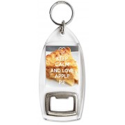 Keep Calm and Love Apple Pie - Bottle Opener Keyring