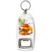 Keep Calm and Love Fish Fingers - Bottle Opener Keyring