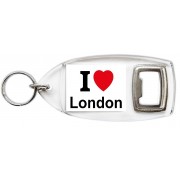 I Love (heart) London - Bottle Opener Keyring