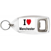 I Love (heart) Manchester - Bottle Opener Keyring