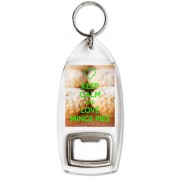 Keep Calm and Love Mince Pies - Bottle Opener Keyring