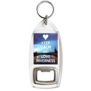 Keep Calm and Love Inverness - Bottle Opener Keyring