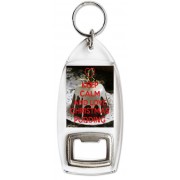 Keep Calm and Love Christmas Pudding - Bottle Opener Keyring