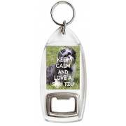 Keep Calm and Love a Shih Tzu - Bottle Opener Keyring
