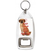Keep Calm and Love Puggles - Bottle Opener Keyring